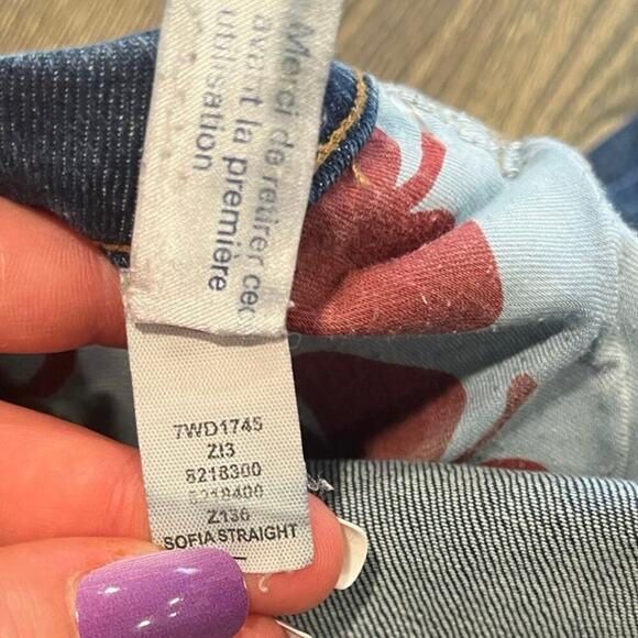 Lucky Brand Sofia Straight Jeans Mid-Rise Denim Medium Wash Blue Size 14/32 - Picture 8 of 12